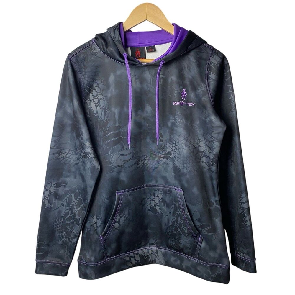 Kryptek Zenobia Hoodie Womens M Typhon Camo Purple Pullover Sweatshirt